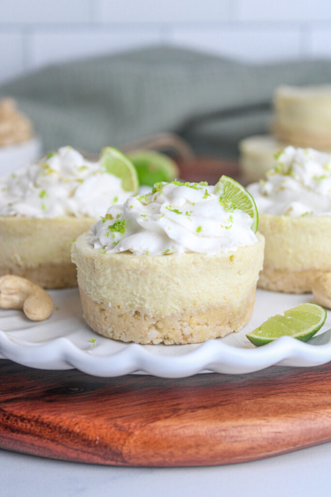 Vegan Mini Key Lime Cheesecakes by Chloe's Creative Kitchen - FoodSocial