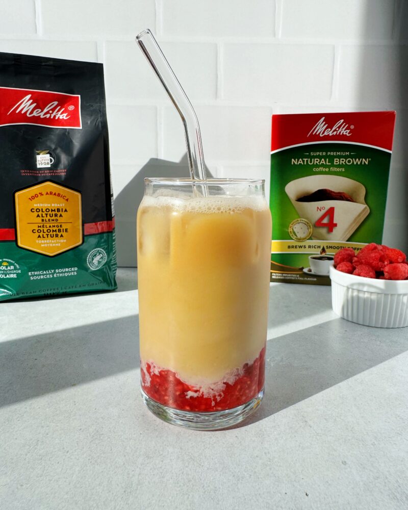 Raspberry Iced Latte by Riri's Recipes - FoodSocial