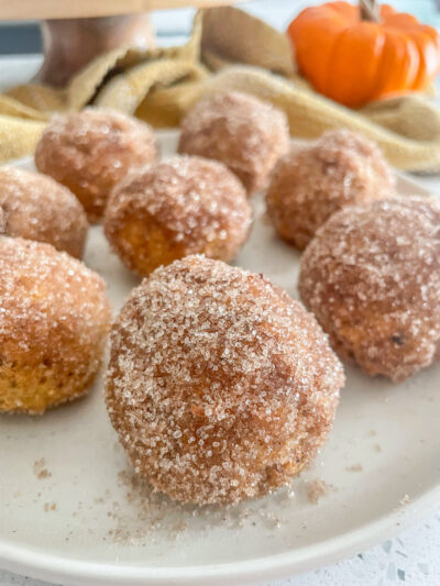 Sugar Coated Pumpkin Donut Holes