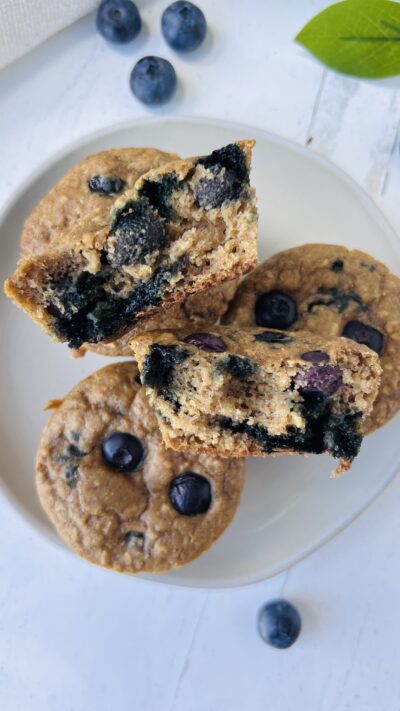 High Protein Blueberry Lemon Muffins