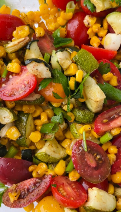 Roasted Corn and Zucchini Summer Salad