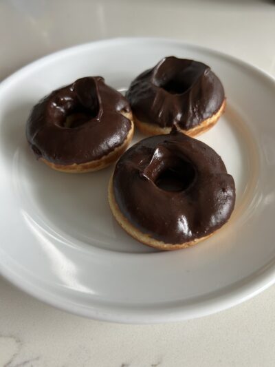 Mini Vanilla and Chocolate Donuts