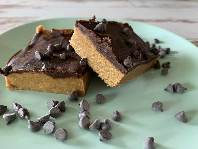 Chocolate Almond Butter Bars (paleo) by Aloha Healthy Eats - FoodSocial