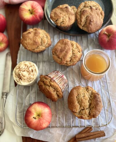 Gluten-Free Apple Cider Donut Protein Muffins