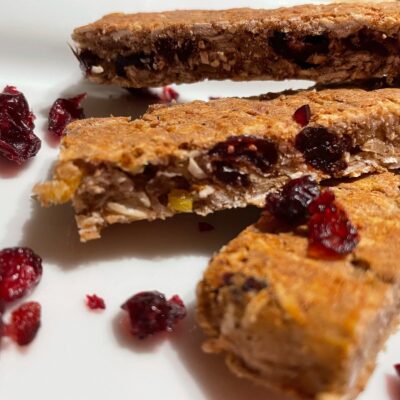 Cranberry Coconut Oatmeal Power Bars