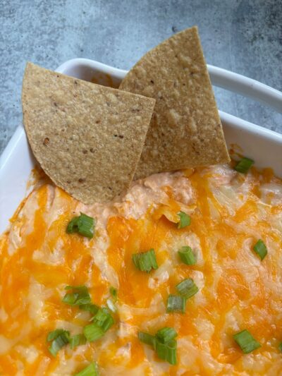 Gluten Free Buffalo Chicken Dip (No Cream Cheese)