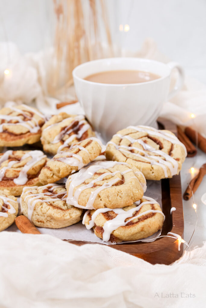 Cinnamon Roll Cookies (Gluten-Free Dairy-Free) by Katie | A Latta Eats - FoodSocial
