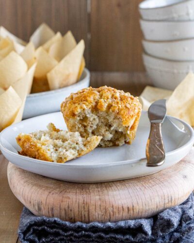 Gluten-Free Banana Walnut Toffee Muffins