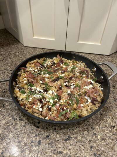 loaded mediterranean cauliflower rice bowls