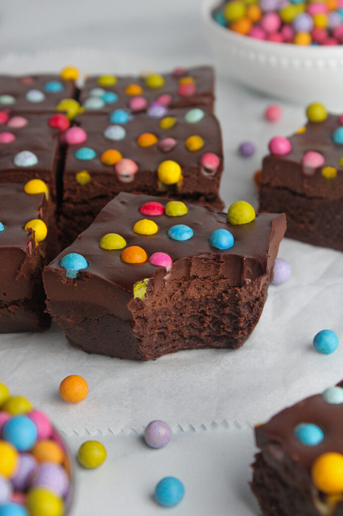No Bake Protein Cosmic Brownies by Chloe's Creative Kitchen - FoodSocial
