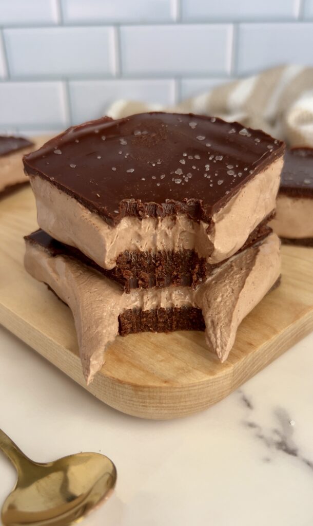 Triple Chocolate Protein Cheesecake Bars by colleenshealthylife - FoodSocial