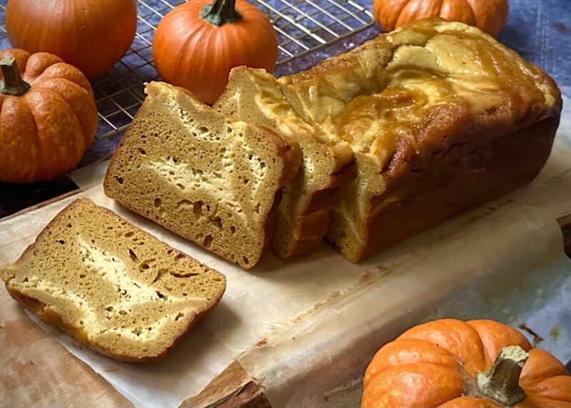 Keto Pumpkin Swirl Bread by Keto Asian Flavours - FoodSocial