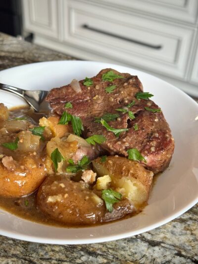 Slow Cooker Pot Roast + Potatoes