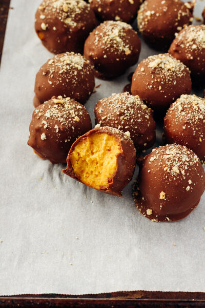 Pumpkin Cheesecake Truffles