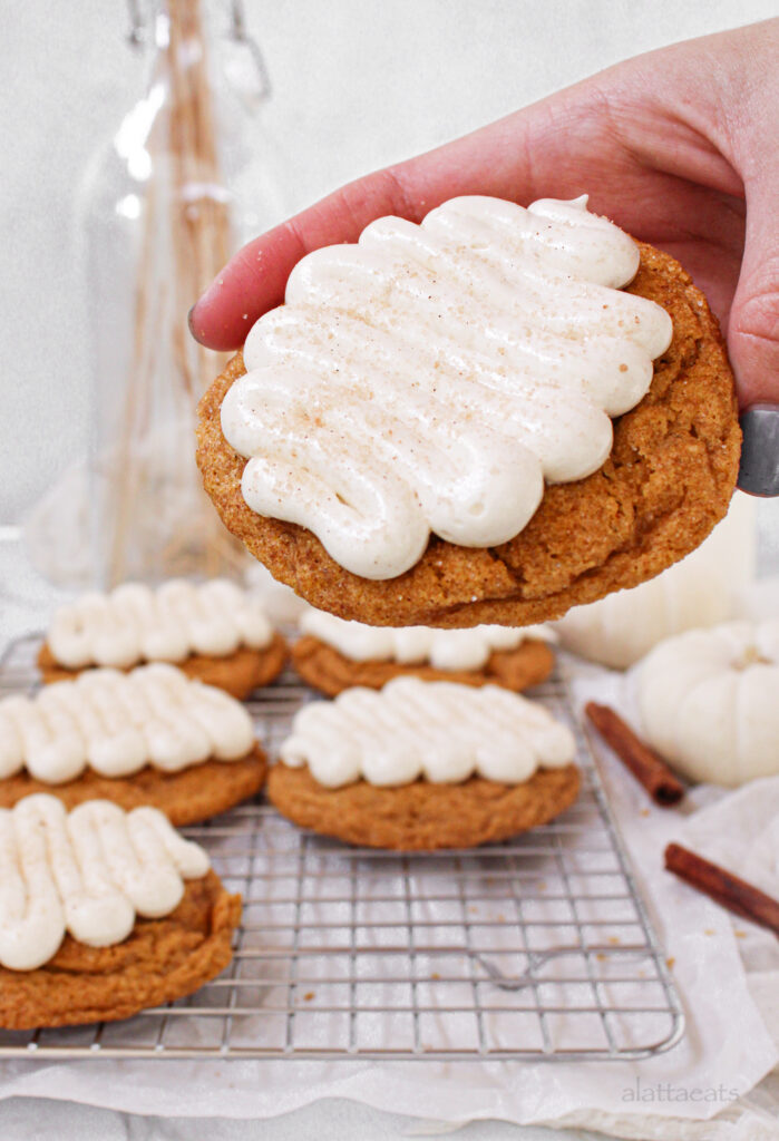 Pumpkin Snickerdoodle Cookies (Gluten-Free & Dairy-Free) by Katie | A Latta Eats - FoodSocial