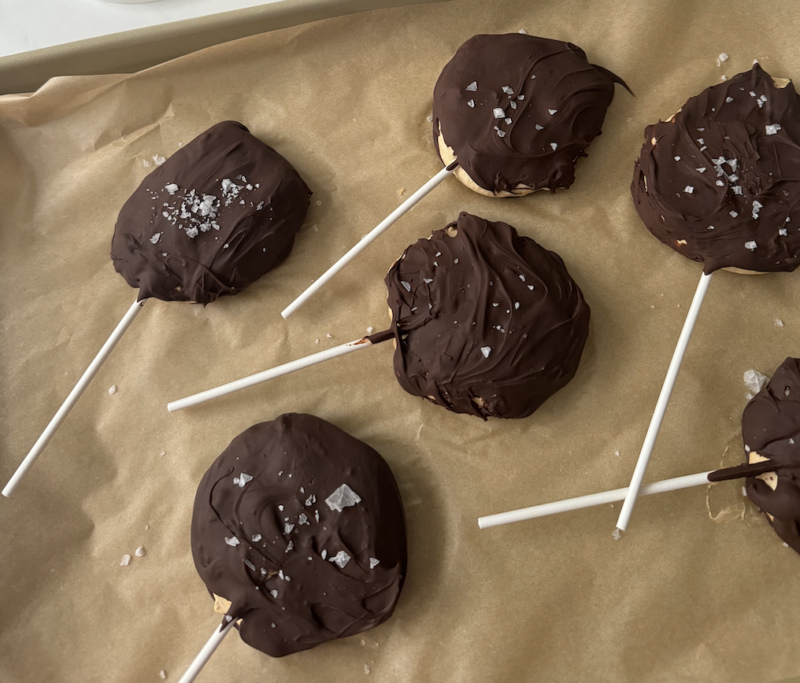 Chocolate-Covered Frozen Peanut Butter Yogurt Bars by Lara Salamone - FoodSocial