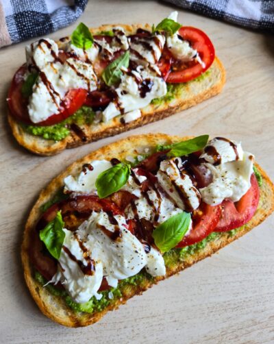 Summery Pesto Tomato Toasts