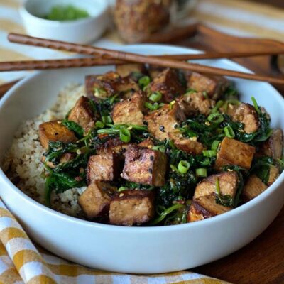 Tofu & Spinach Stir Fry