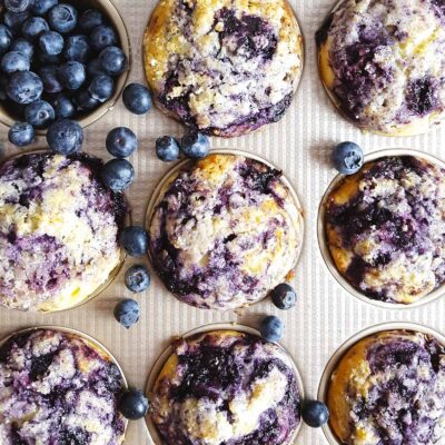 Cottage Cheese Blueberry Muffins