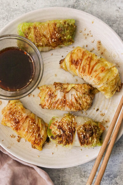 Pan Fried Cabbage Roll Shrimp Dumplings