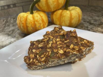 Pumpkin Spice Caramel Oat bars