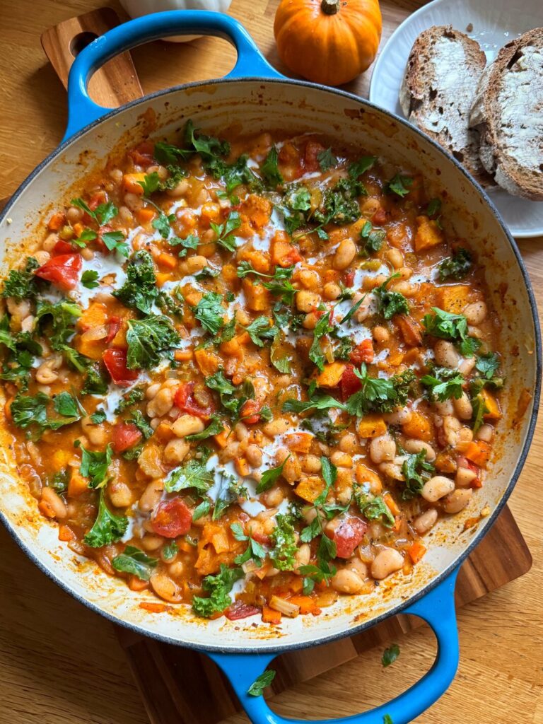 Creamy Sun-dried Tomato Beans & Roasted Pumpkin by theyogaplantkitchen - FoodSocial
