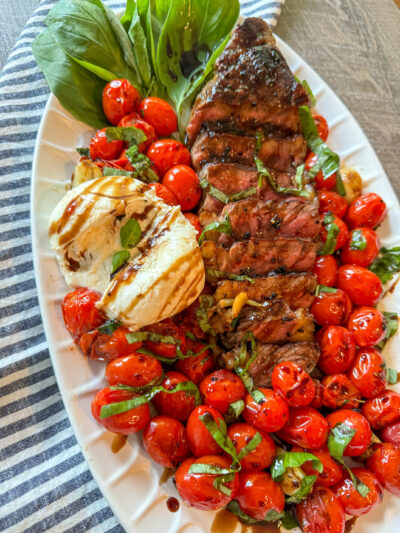 Caprese Steak with Fig Balsamic