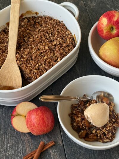 Apple Crisp with Maple Cinnamon Ice Cream