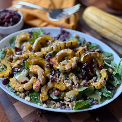 Delicata Squash & Baby Kale Salad