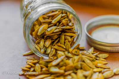 Duck Fat and Rosemary Roasted Pumpkin Seeds