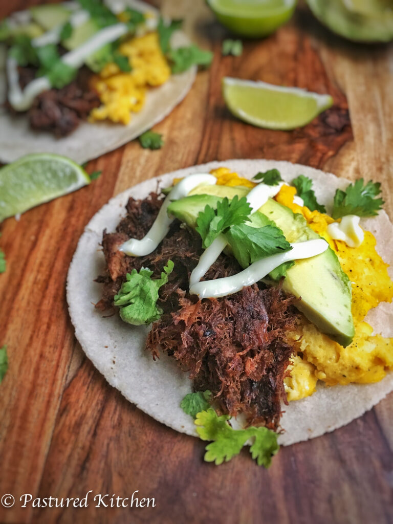 Green Chile Breakfast Tacos by Pastured Kitchen - FoodSocial