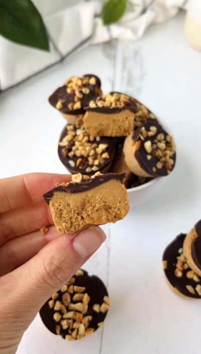 Hazelnut Peanut Butter Fudge bites