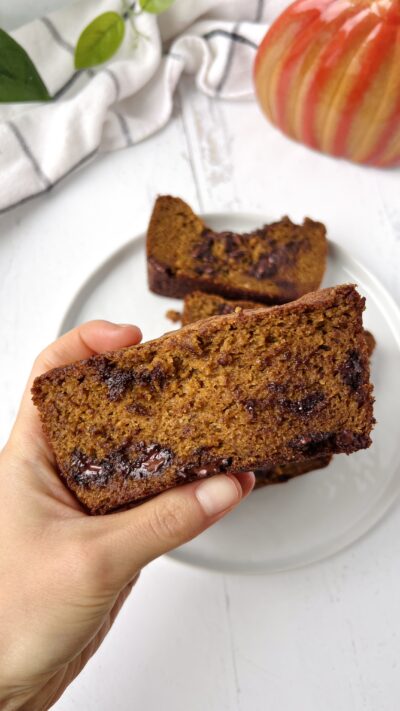 Gluten Free Pumpkin Chocolate Chip Bread