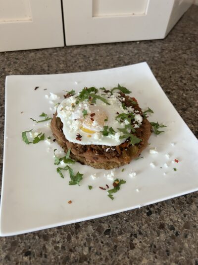 sardine huevos rancheros flatbread