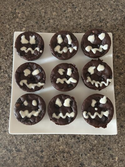 halloween protein brownie bites