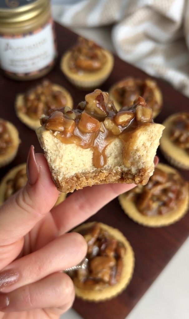 Gingerbread Pecan Mini Cheesecakes by colleenshealthylife - FoodSocial