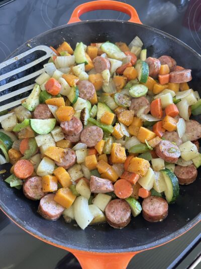 Fall Vegetable and Sausage Skillet (Paleo)