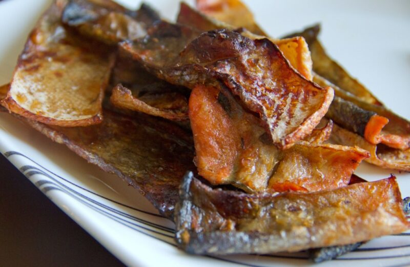 Oven Roasted Crispy Salmon Skins by Pastured Kitchen - FoodSocial