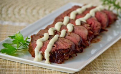 Oven Roasted Tender Medallions with Rosemary Horseradish Mayo