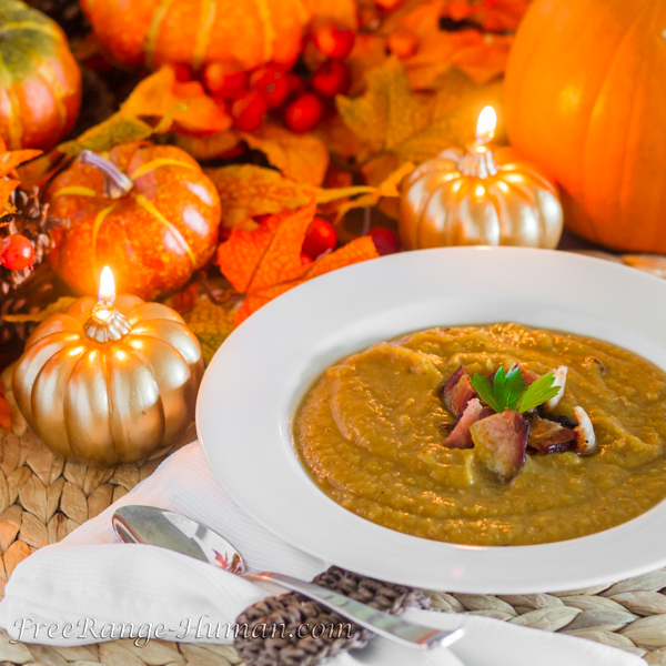 Pumpkin Bacon Soup by Pastured Kitchen - FoodSocial