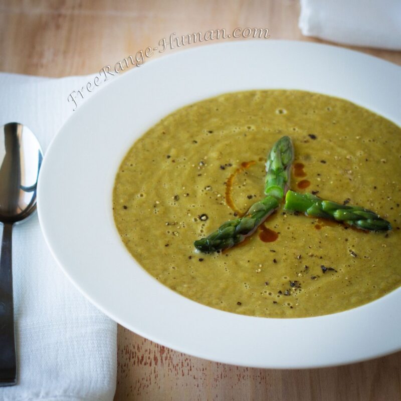 Roasted Asparagus Soup by Pastured Kitchen - FoodSocial