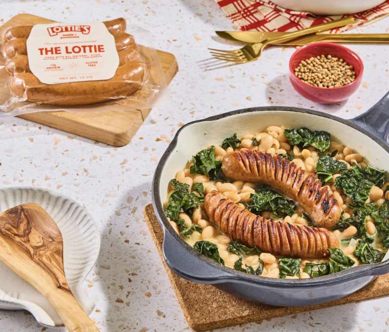 Braised Beans, Kale & Pork Sausage Dish by lottiesmeats - FoodSocial