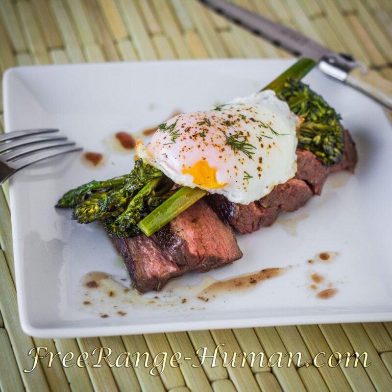 Sirloin Steak and Eggs by Pastured Kitchen - FoodSocial
