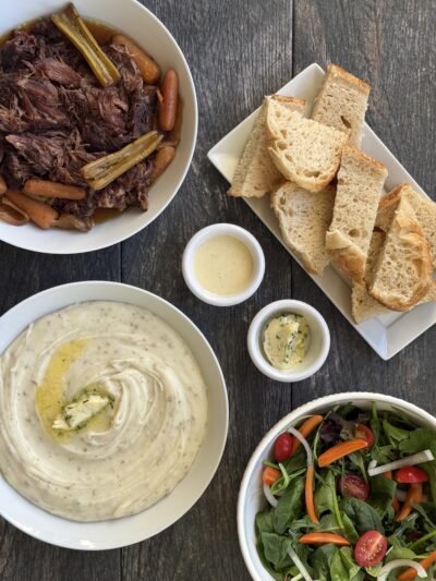 Slow Cooker Pot Roast with Truffle Mashed Potatoes