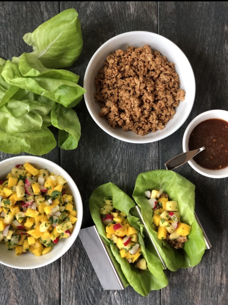 Turkey Lettuce Wraps with Pineapple Salsa and Homemade Hot Honey by Readyprepheal - FoodSocial