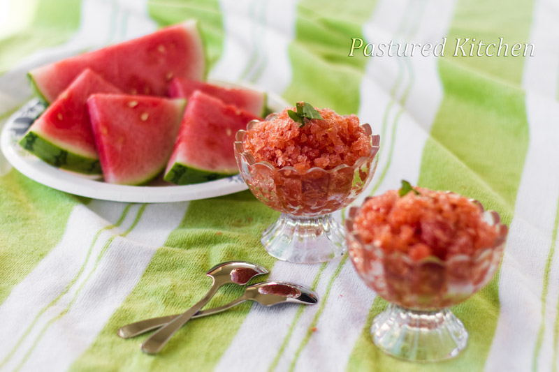 Watermelon Granita by Pastured Kitchen - FoodSocial