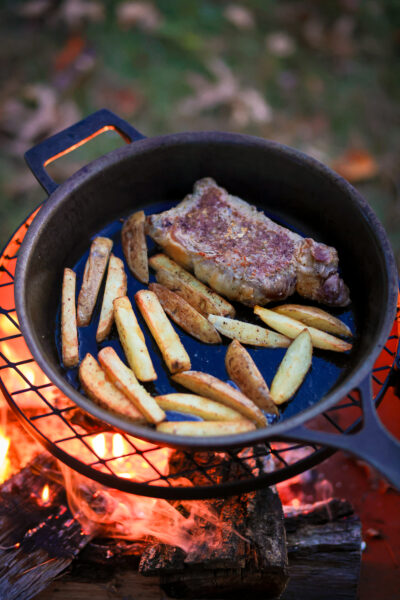 Campfire Steak and Fries