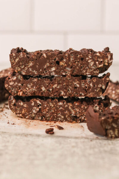 2-Ingredient Chocolate Crunch Bars