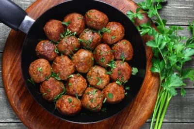 Mozzarella Stuffed Meatballs