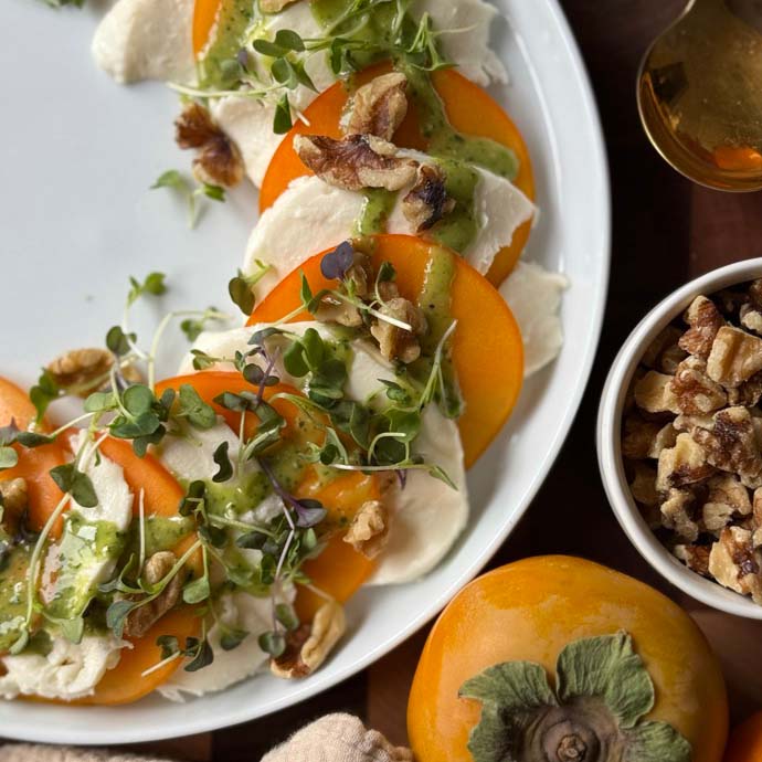 Persimmon Caprese Salad by Reed Dunn - FoodSocial